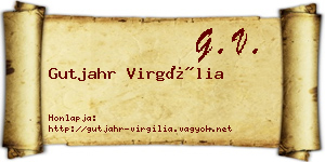 Gutjahr Virgília névjegykártya